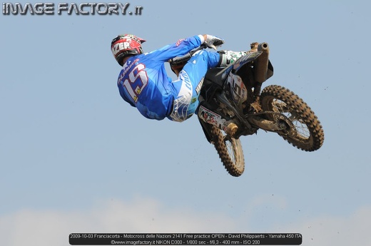 2009-10-03 Franciacorta - Motocross delle Nazioni 2141 Free practice OPEN - David Philippaerts - Yamaha 450 ITA